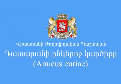 Դատարանի ընկերոջ (Amicus Curiae) կարծիքը շրջակա միջավայրի մասին տեղեկատվության հասանելիության կարևորության վերաբերյալ