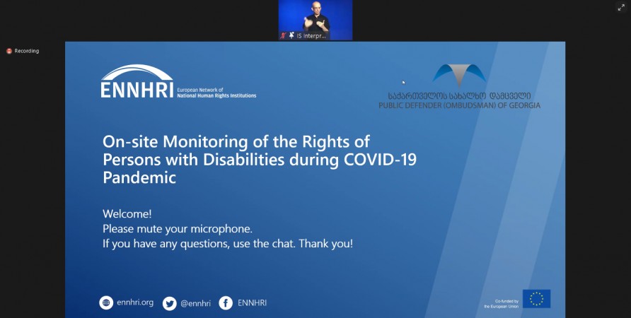 Regional Webinar on On-site Monitoring of the Rights of Persons with Disabilities during Pandemic