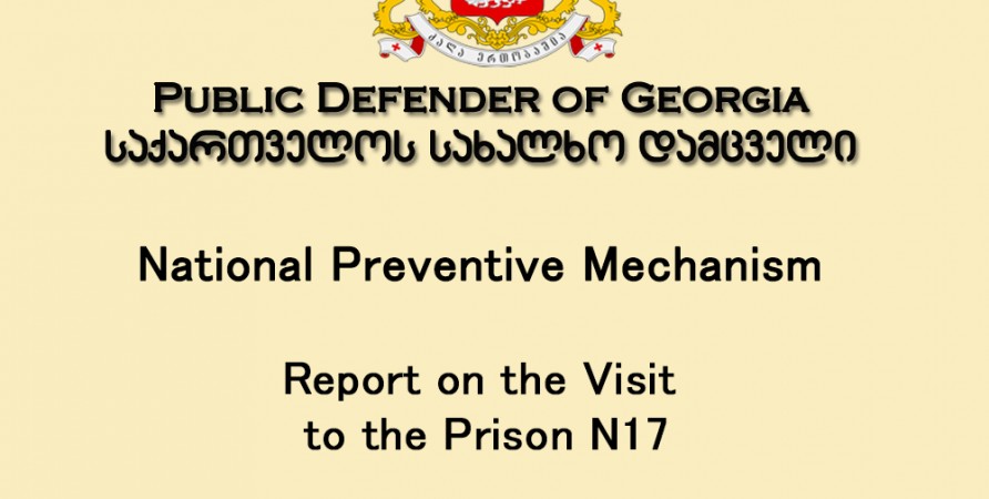 National Preventive Mechanism Report on the Visit to the Prison N17  (1-2 December 2014)