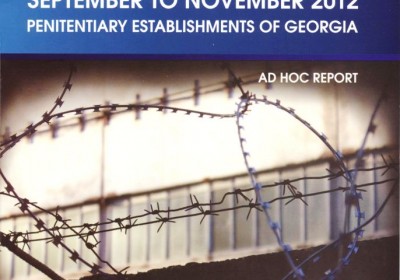 Succinct summary of the events from September to November 2012 Penitentiary Establishments of Georgia