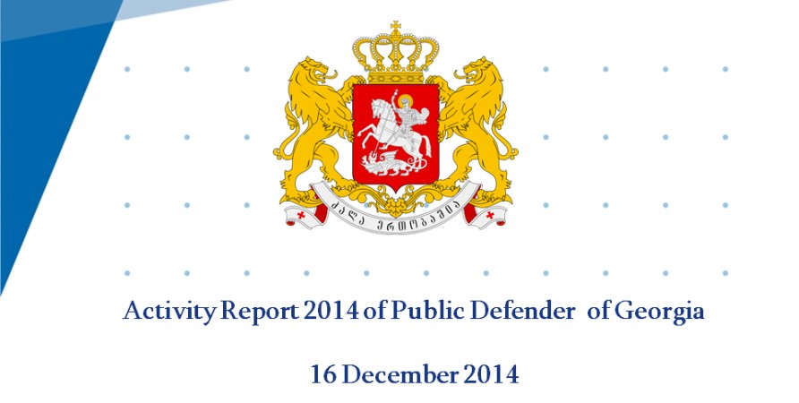 Activity Report 2014 of Public Defender  of Georgia