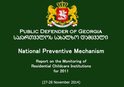 Report on the Monitoring of Residential Childcare Institutions for 2011 