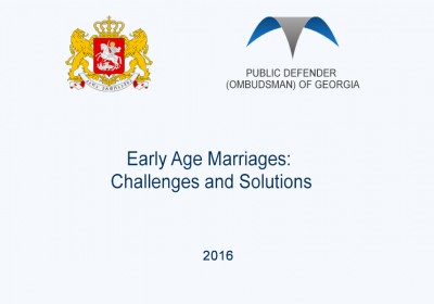Early Age Marriages: Challenges and Solutions