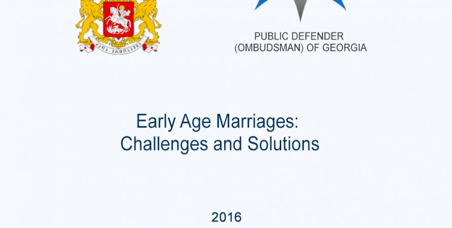 Early Age Marriages: Challenges and Solutions