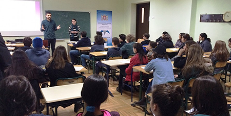 Trainings of Human Rights Academy of Public Defender at Tbilisi Public Schools on: Child and Police